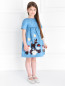 Платье из хлопка с вышивкой и аппликацией Dolce & Gabbana  –  Модель Общий вид