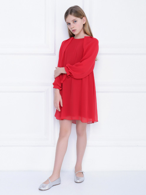 Платье-мини с бантиками на рукавах Aletta Couture - МодельОбщийВид