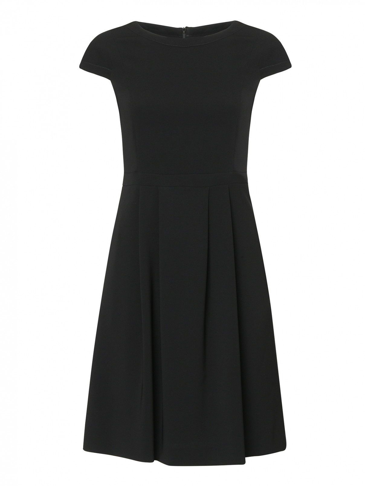 Платье футляр с коротким рукавом Max Mara  –  Общий вид  – Цвет:  Черный