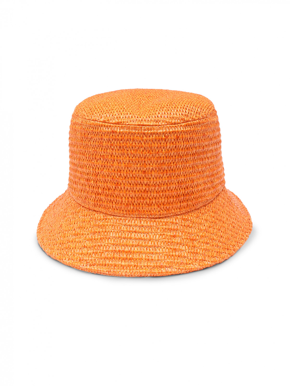 Шляпа плетеная с узкими полями Weekend Max Mara  –  Общий вид  – Цвет:  Оранжевый
