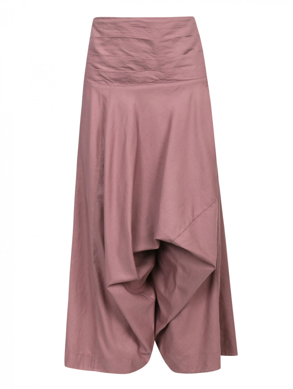 Укороченные брюки из хлопка свободного кроя Anglomania by V.Westwood  –  Общий вид  – Цвет:  Розовый