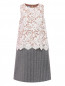 Платье из комбинированной ткани MiMiSol  –  Общий вид