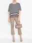 Укороченные брюки из хлопка с карманами Persona by Marina Rinaldi  –  МодельОбщийВид
