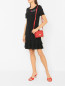 Трикотажное платье с вышивкой Love Moschino  –  МодельОбщийВид