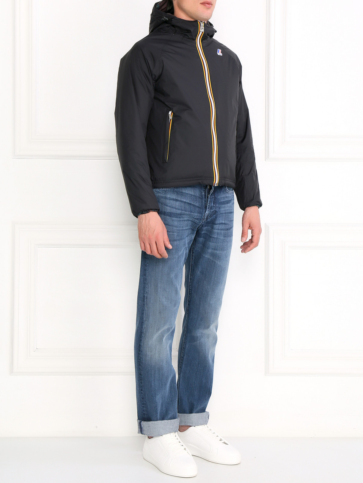 Куртка двухсторонняя  на молнии K-Way  –  Модель Общий вид  – Цвет:  Узор
