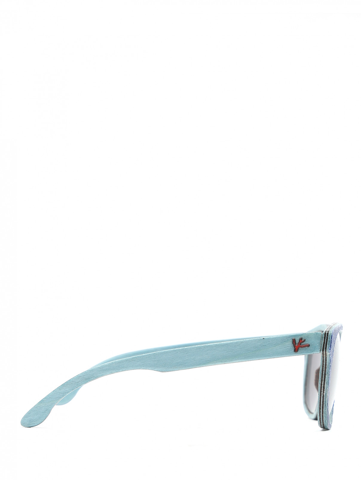 Солнцезащитные очки в оправе из дерева Isaia  –  Обтравка2  – Цвет:  Синий