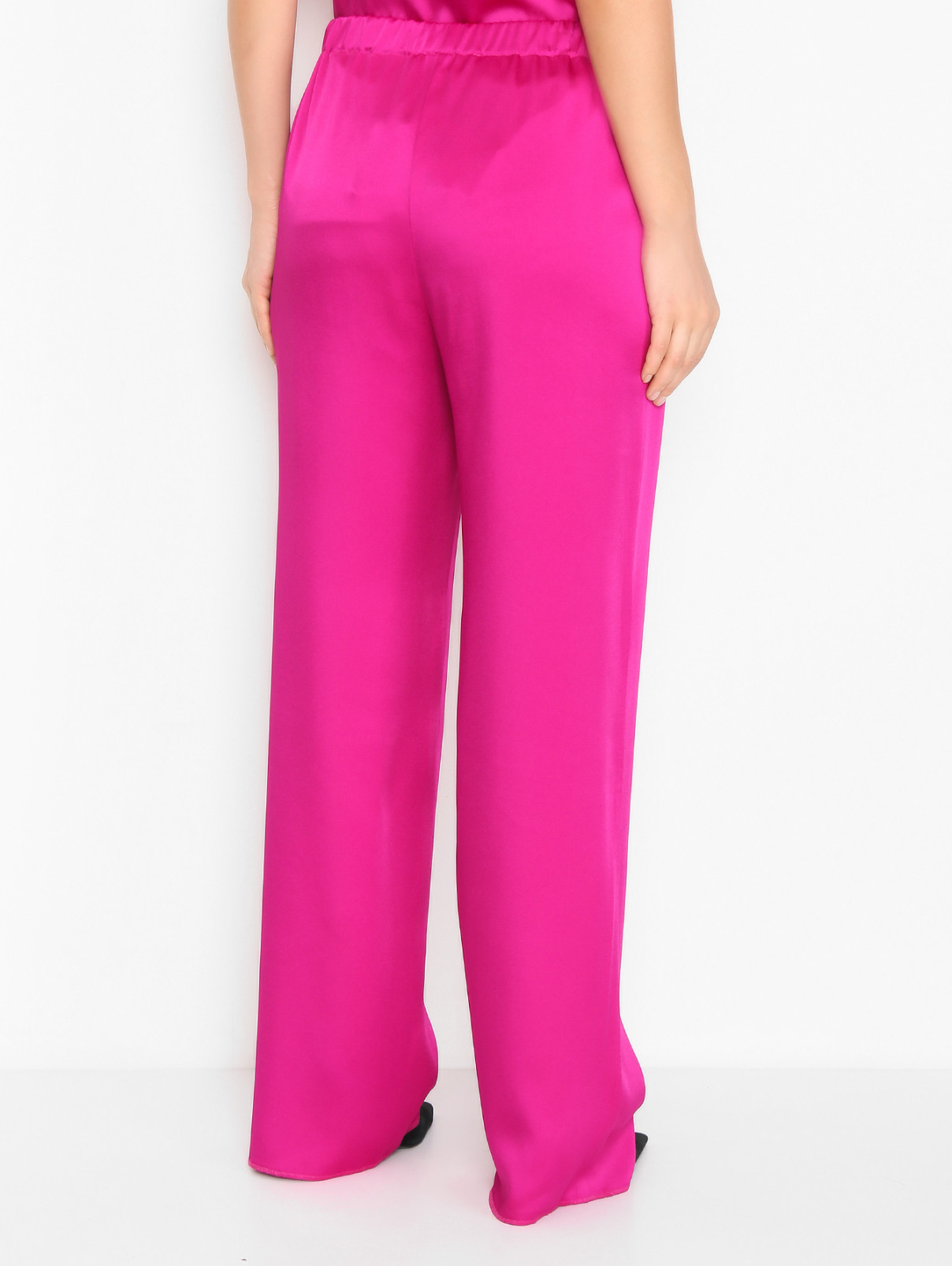 Однотонные брюки на резинке Marina Rinaldi  –  МодельВерхНиз  – Цвет:  Розовый