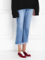 Укороченные джинсы из светлого денима Sjyp  –  Модель Верх-Низ