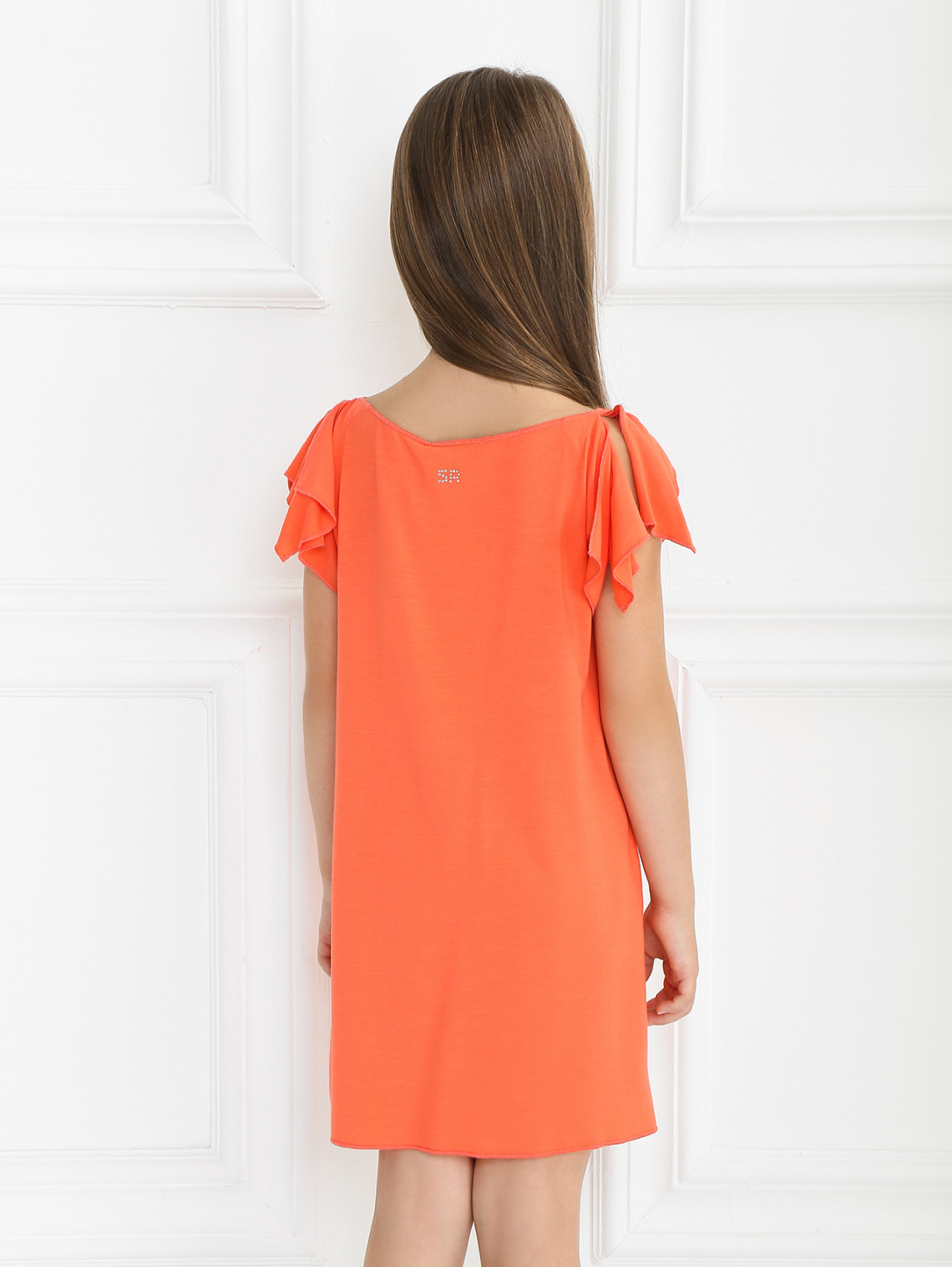 Трикотажное платье-мини с декором Sonia Rykiel  –  Модель Верх-Низ1  – Цвет:  Оранжевый