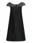 Платье-мини из хлопка и шелка с кружевным воротом Alberta Ferretti  –  Общий вид