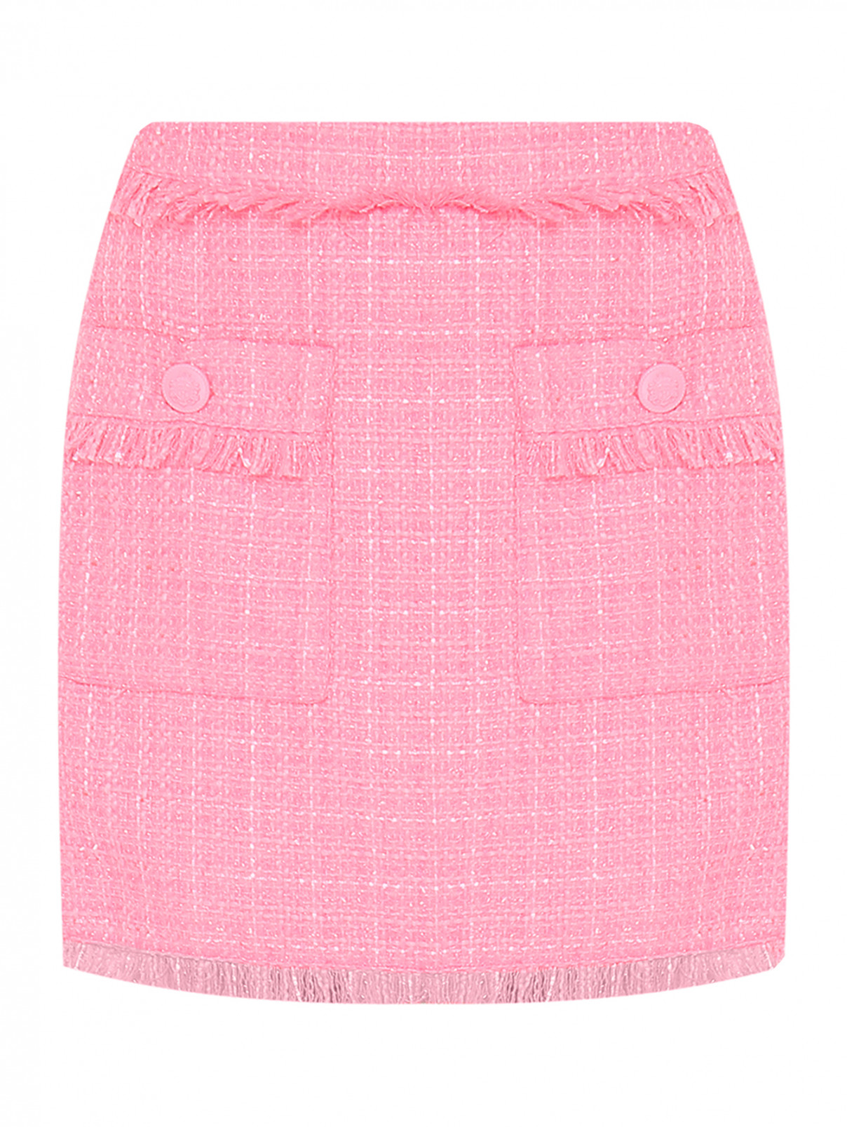 Юбка с накладными карманами Essentiel Antwerp  –  Общий вид  – Цвет:  Розовый