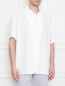 Льняная однотонная рубашка с коротким рукавом Eton  –  МодельВерхНиз