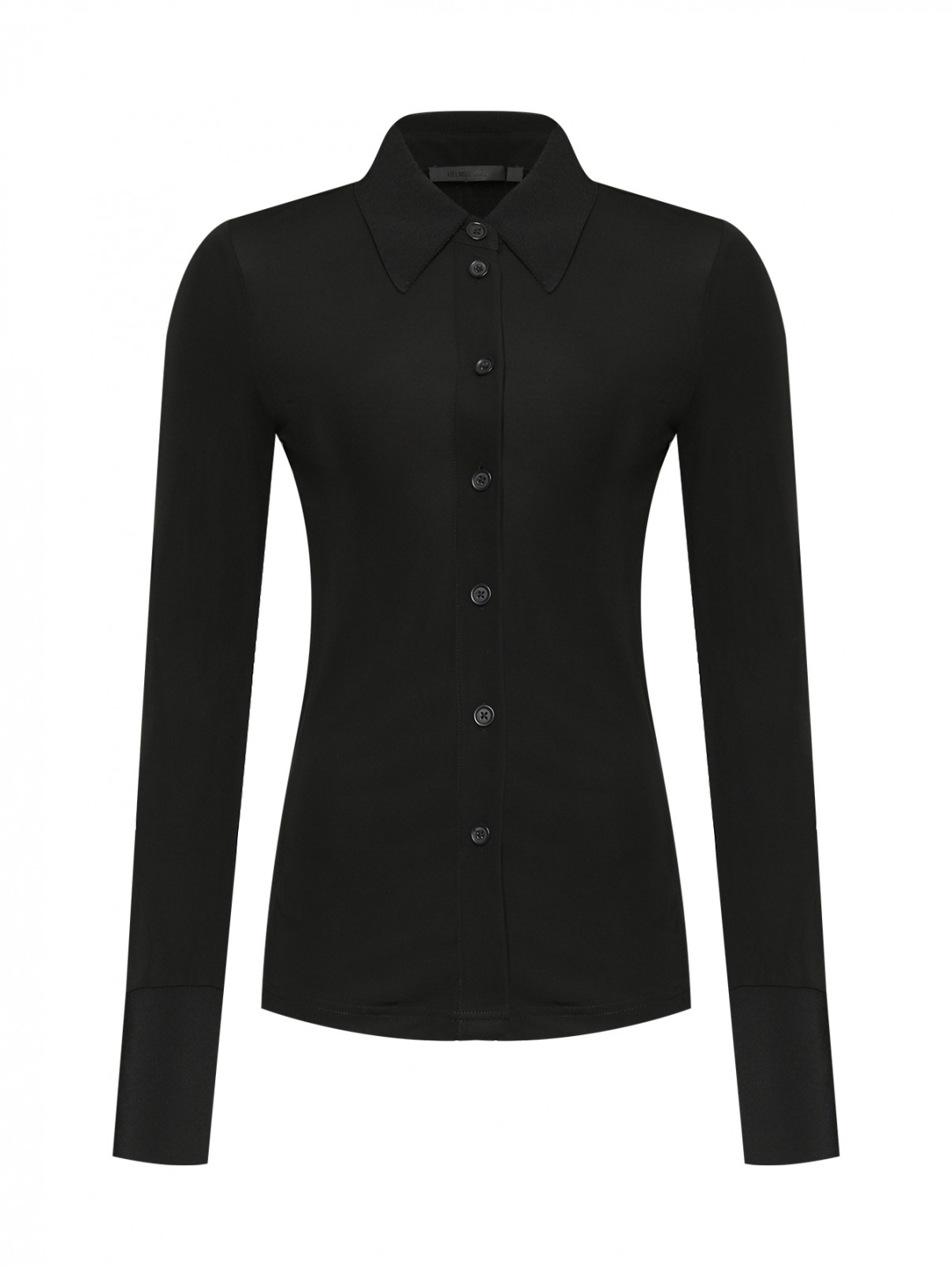Блуза с удлиненными рукавами Helmut Lang  –  Общий вид  – Цвет:  Черный
