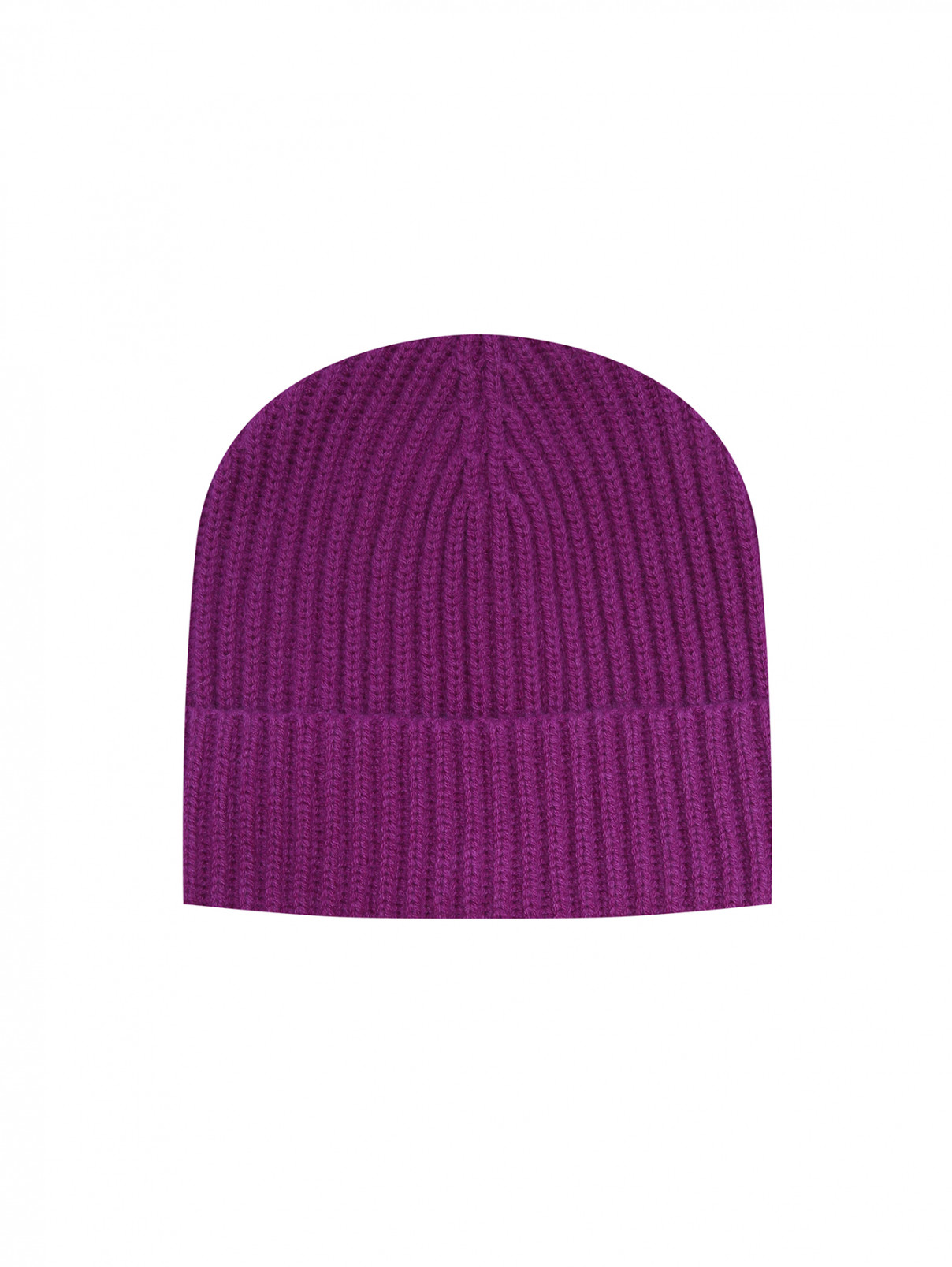 Однотонная шапка из шерсти и кашемира Dorothee Schumacher  –  Общий вид  – Цвет:  Фиолетовый
