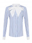 Блуза из хлопка с узором полоска Moschino  –  Общий вид