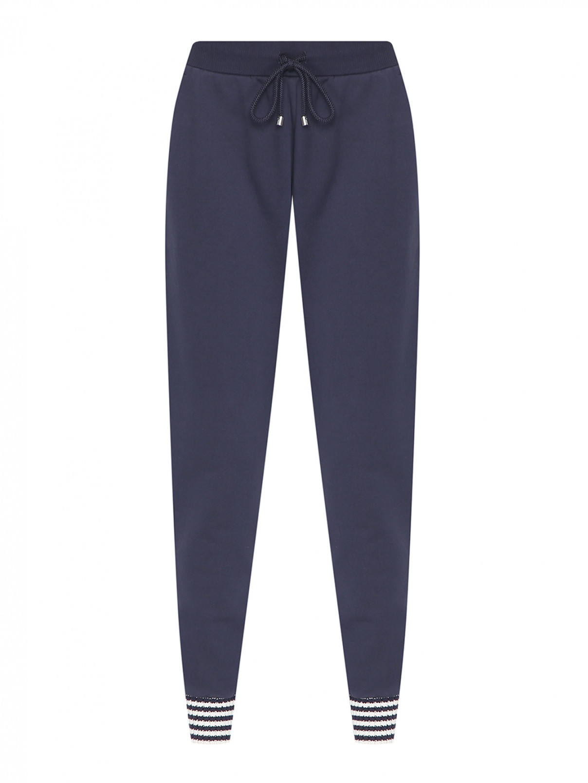 Трикотажные брюки с карманами Max&Co  –  Общий вид  – Цвет:  Синий
