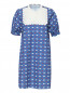 Платье из хлопка с принтом с кружевной вышивкой Vivetta  –  Общий вид