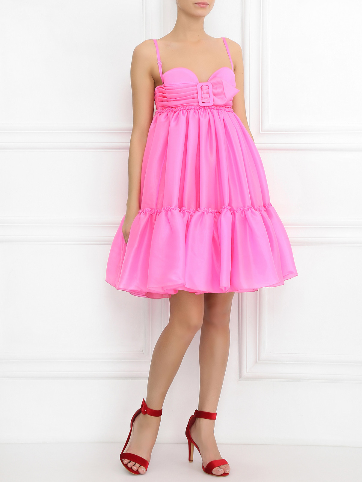 Платье-мини с декором Jean Paul Gaultier  –  Модель Общий вид  – Цвет:  Розовый