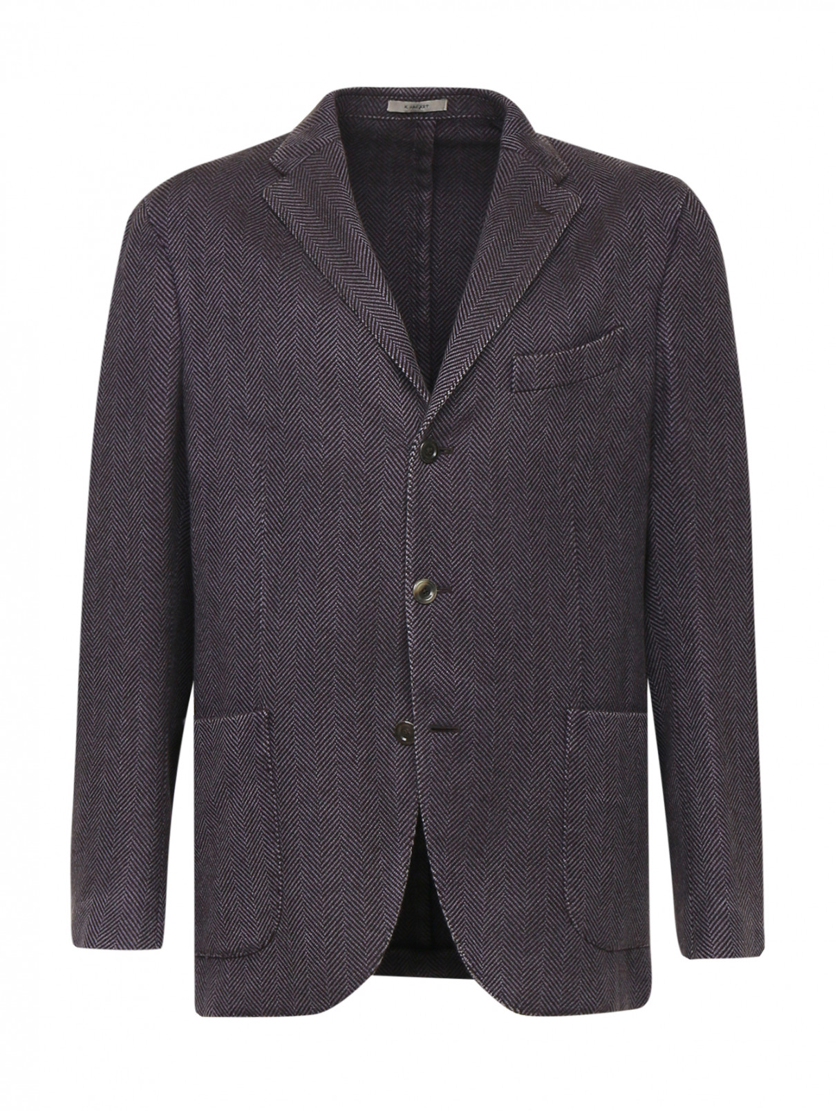 Пиджак из кашемира с узором Boglioli  –  Общий вид  – Цвет:  Узор