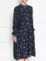 Расклешенное платье из вискозы с узором Marina Rinaldi  –  МодельВерхНиз