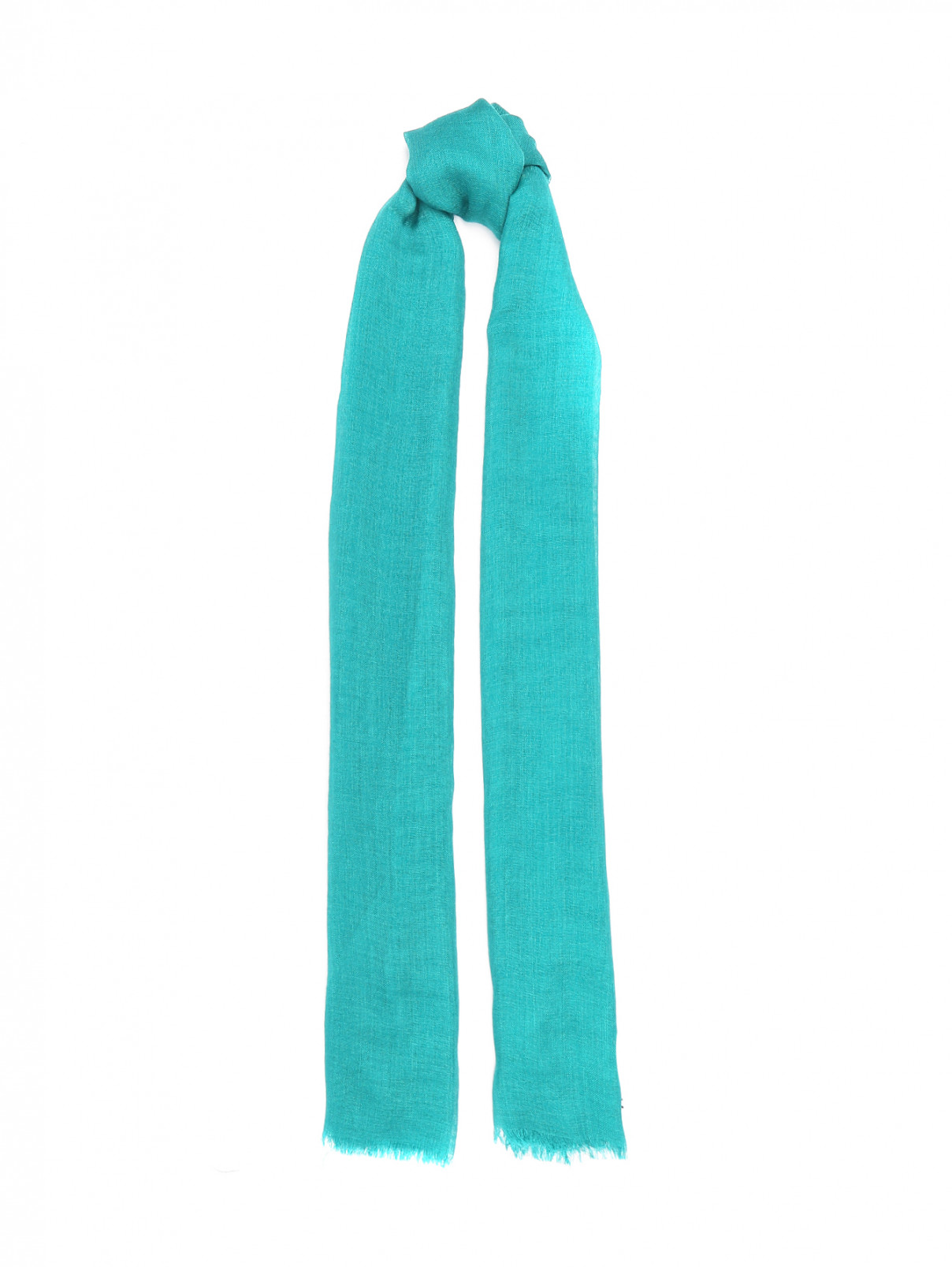Шарф из шерсти и шелка Marina Rinaldi  –  Общий вид  – Цвет:  Зеленый