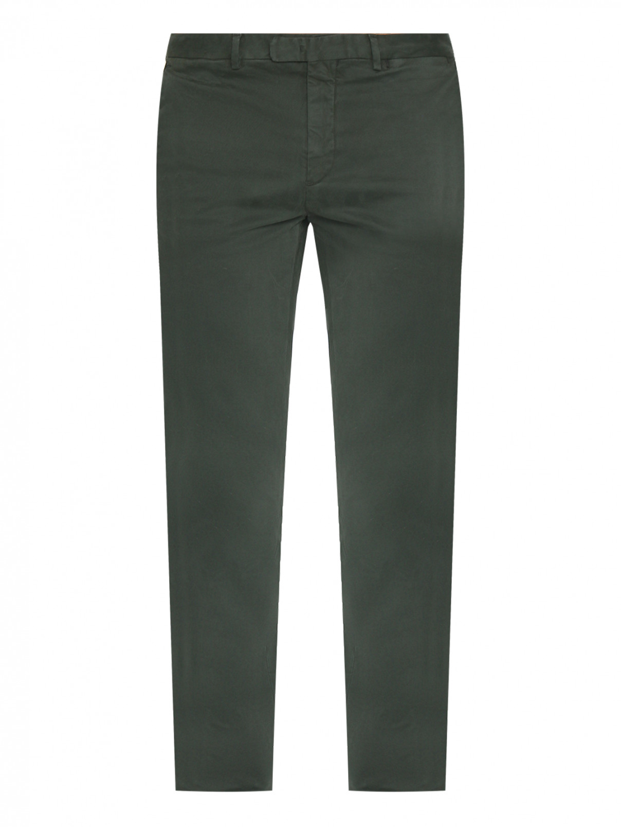 Зауженные брюки из хлопка Boglioli  –  Общий вид  – Цвет:  Зеленый