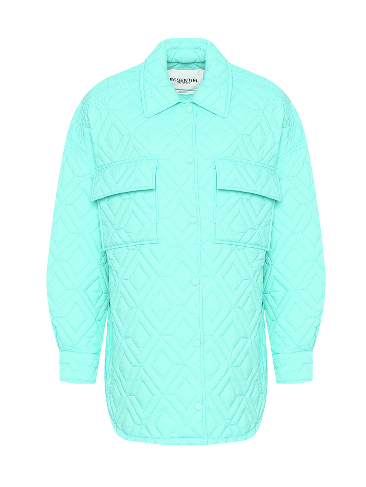 Куртка с накладными карманами Essentiel Antwerp  –  Общий вид  – Цвет:  Зеленый