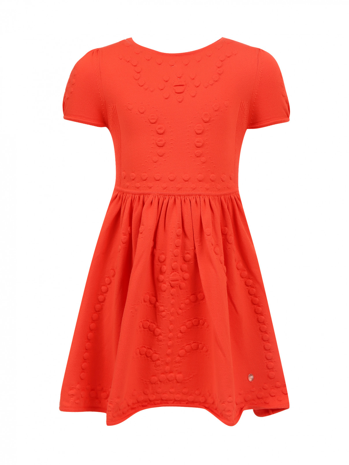 Платье из хлопка Baby Dior  –  Общий вид  – Цвет:  Красный