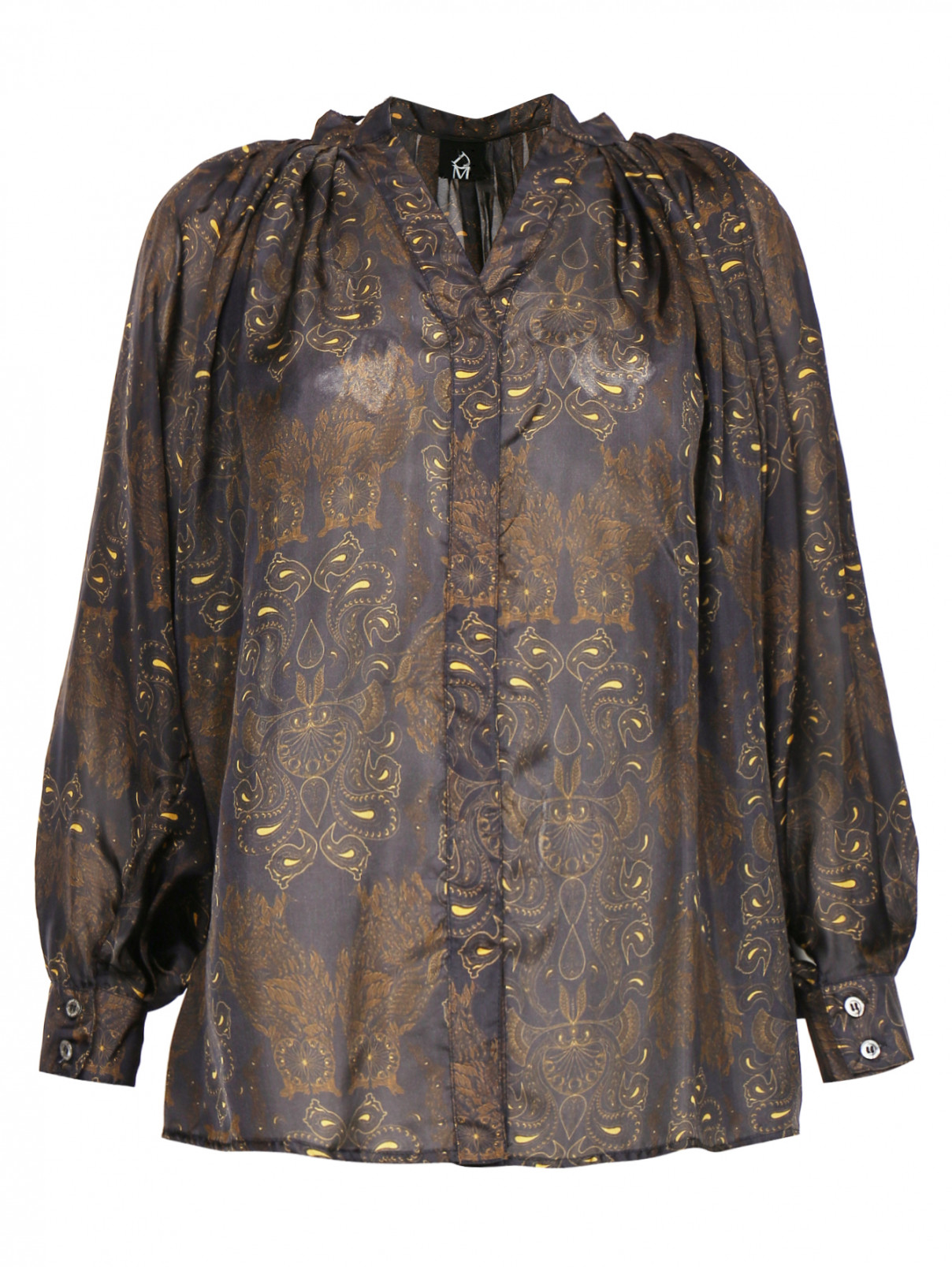 Блуза из шелка с узором "пейсли" Dead Meat  –  Общий вид  – Цвет:  Узор