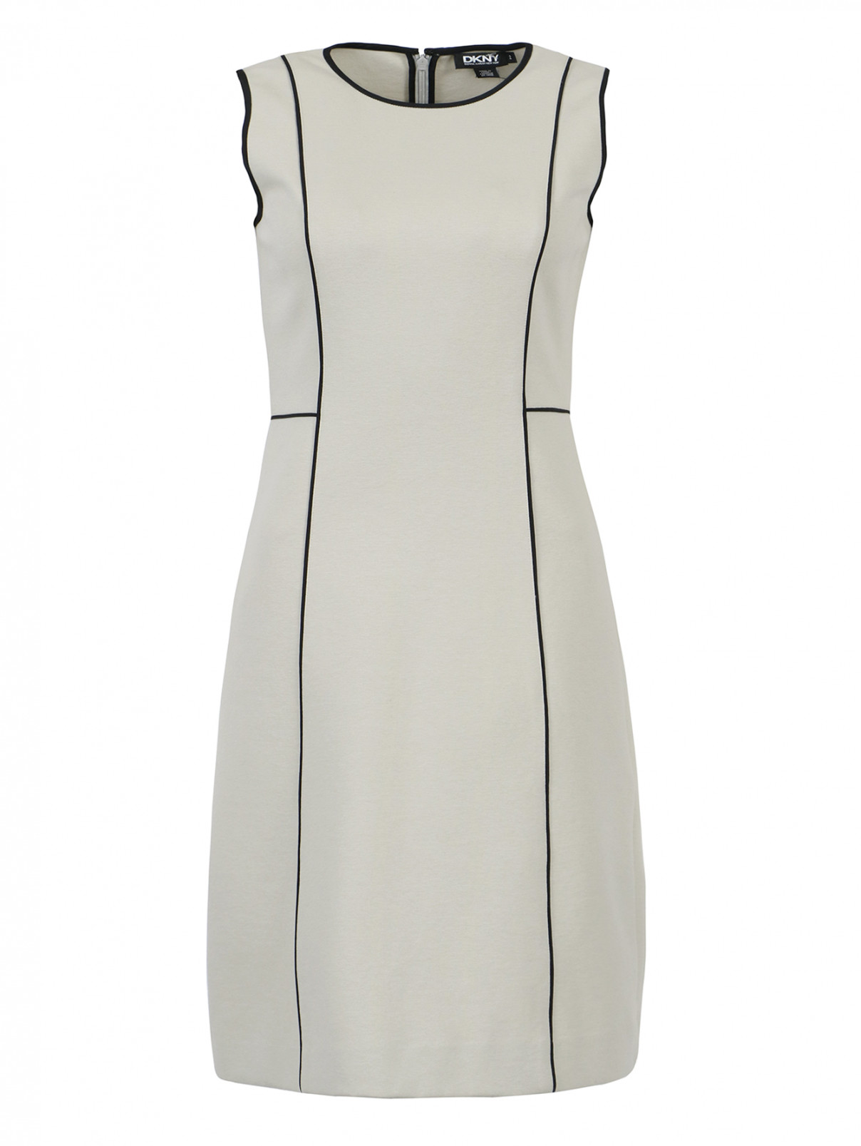 Трикотажное мини-платье DKNY  –  Общий вид  – Цвет:  Серый