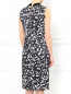 Платье-футляр из шелка и хлопка с узором Moschino  –  Модель Верх-Низ1