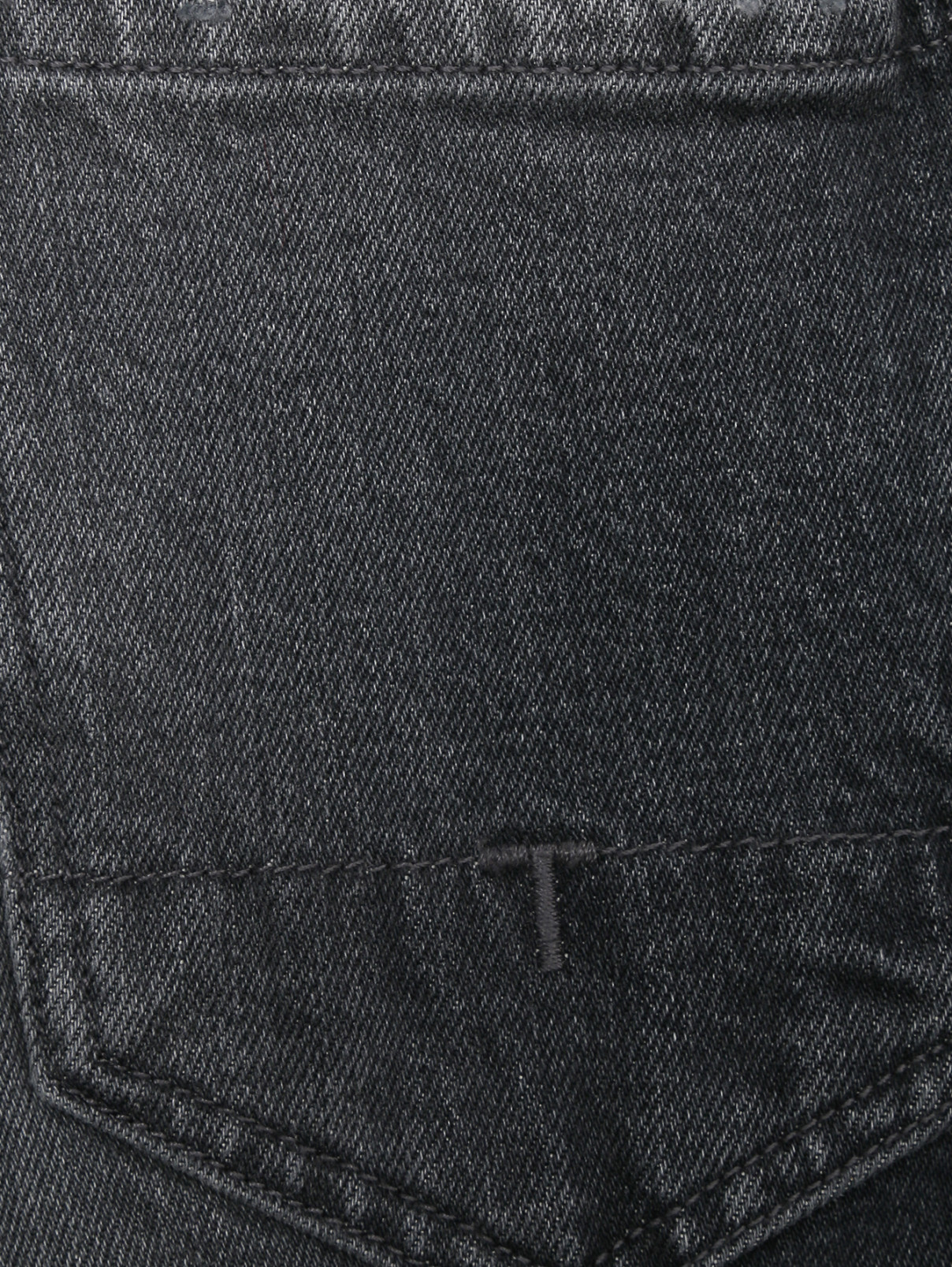 Укороченные джинсы с потертостями True NYC  –  Деталь  – Цвет:  Серый