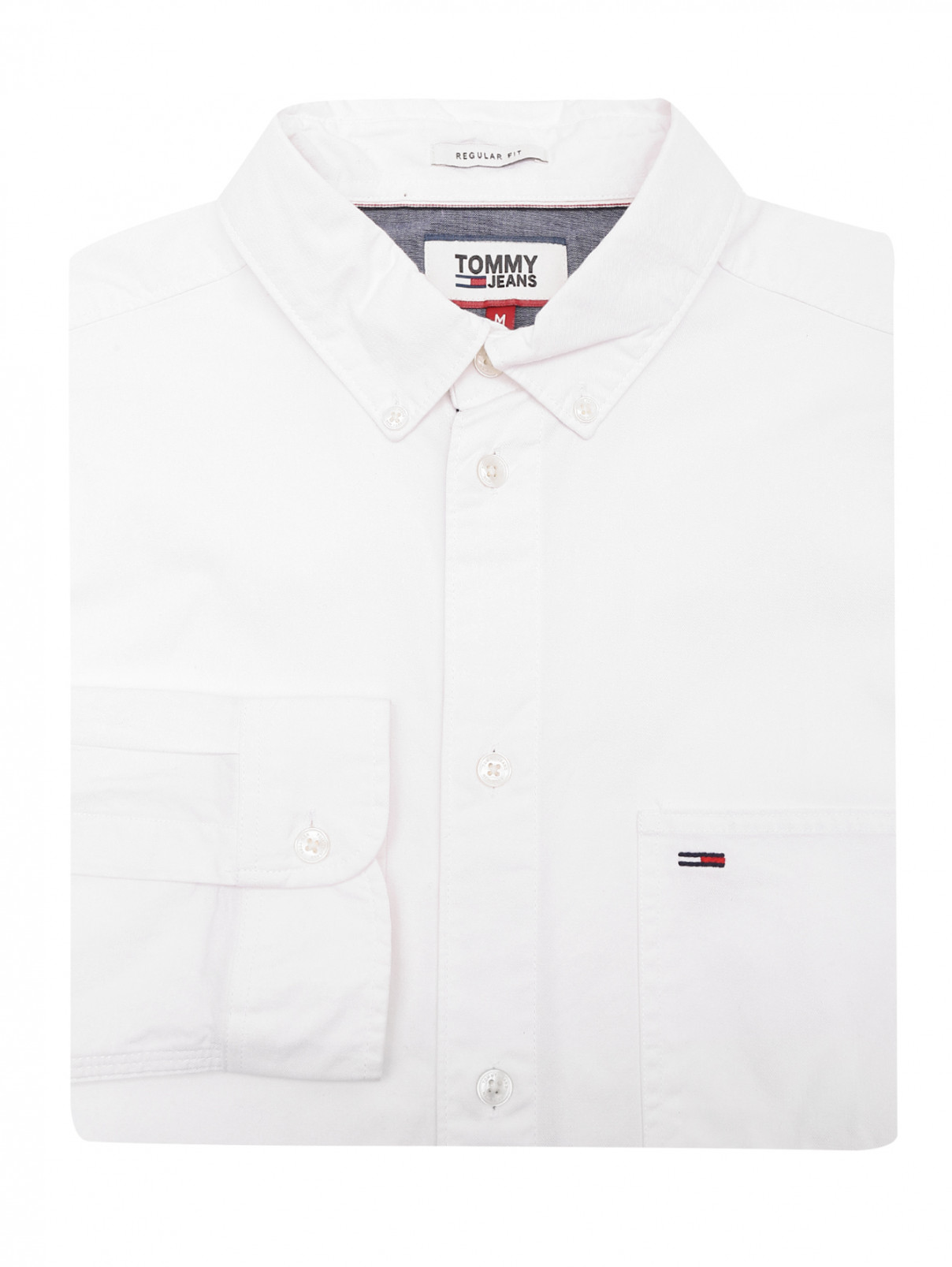 Рубашка из хлопка с карманом Tommy Jeans  –  Общий вид