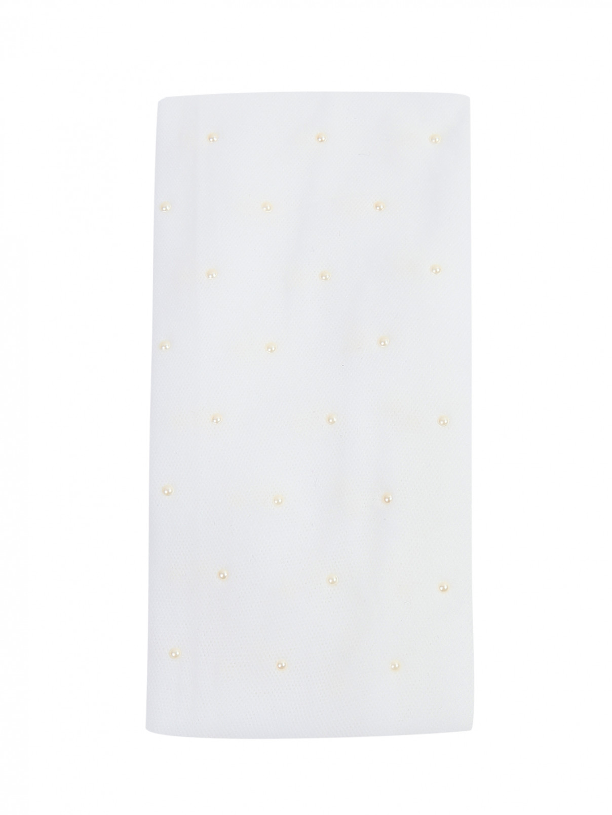 Колготки эластичные с декором La Perla  –  Общий вид  – Цвет:  Белый