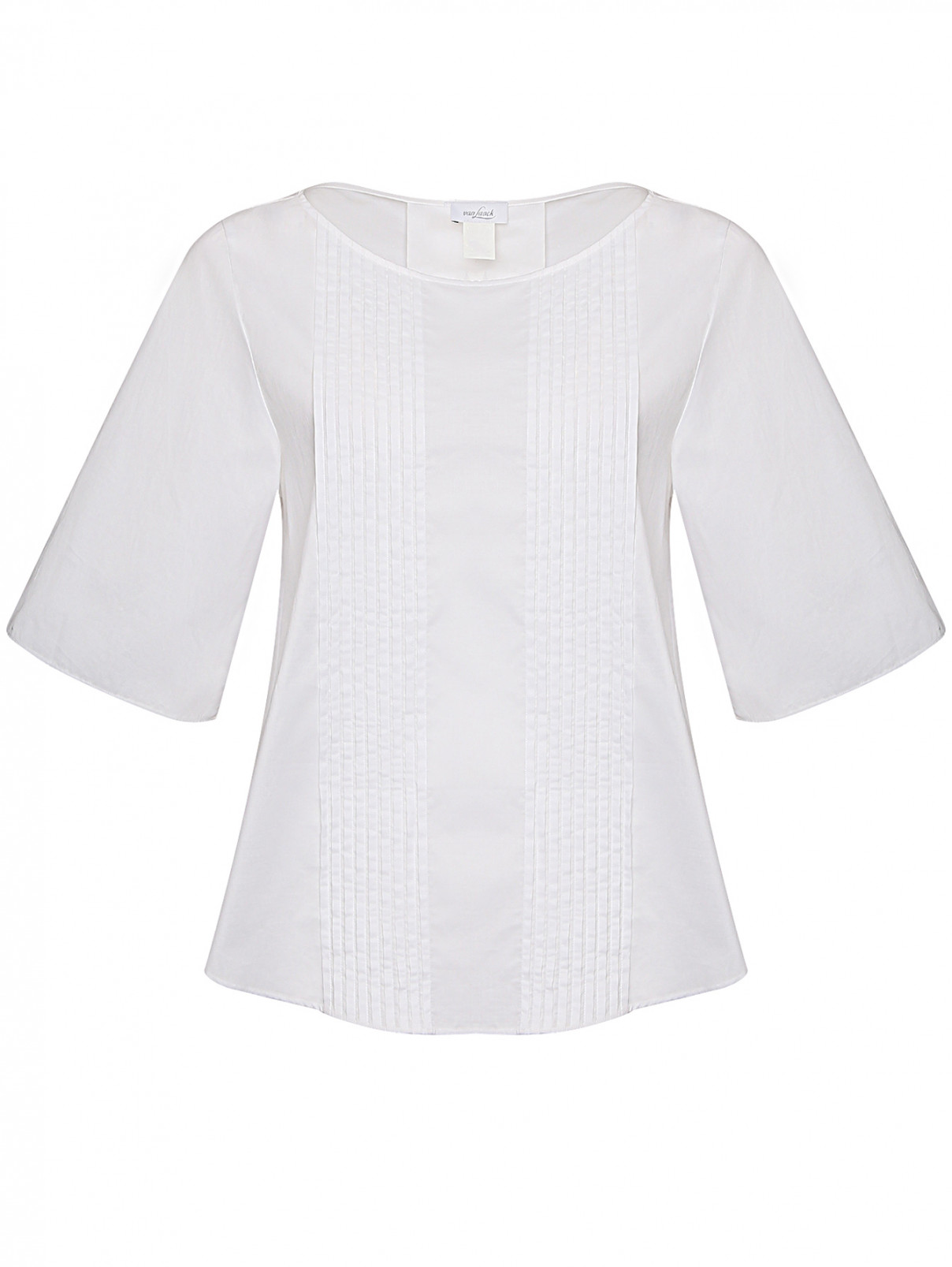Блуза из хлопка свободного кроя Van Laack  –  Общий вид  – Цвет:  Белый