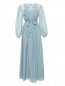 Платье-макси из шелка декорированное кружевом Alberta Ferretti  –  Общий вид