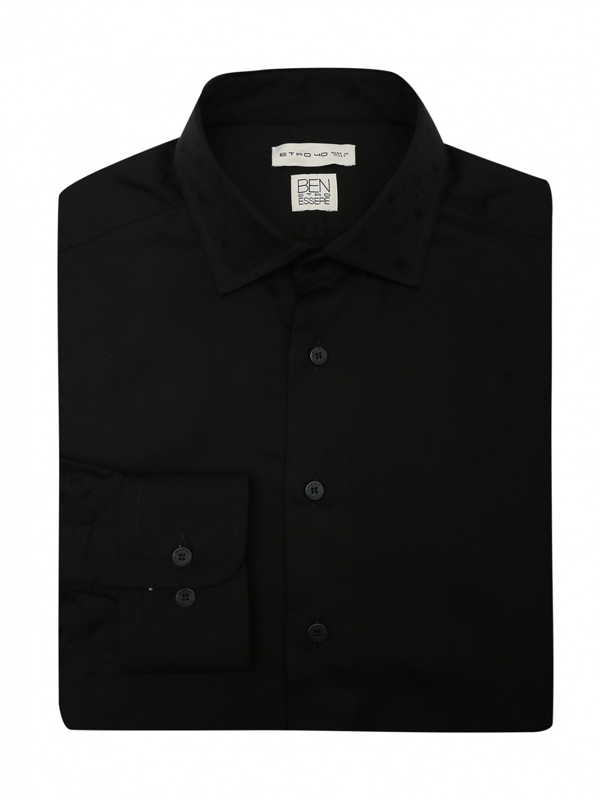 Рубашка с узором Etro  –  Общий вид  – Цвет:  Черный
