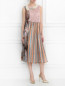 Платье на подкладе из комбинированного шелка с аппликацией из жемчуга Antonio Marras  –  МодельОбщийВид