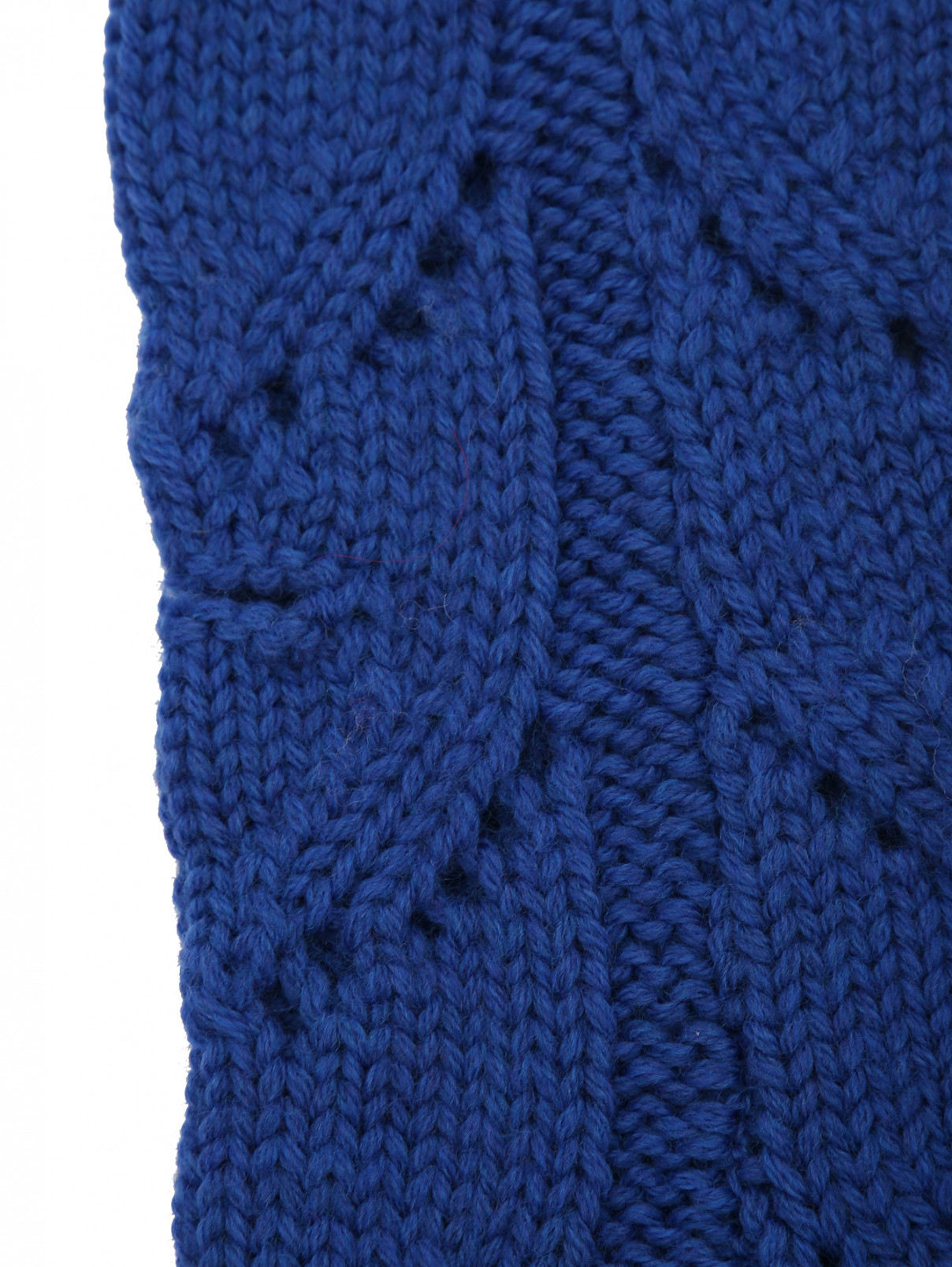 Перчатки-митенки из шерсти MiMiSol  –  Деталь  – Цвет:  Синий