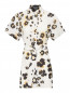 Рубашка из хлопка и шелка с узором Moschino Boutique  –  Общий вид