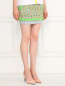 Юбка-мини из шерсти с контрастными вставками Moschino Couture  –  Модель Верх-Низ