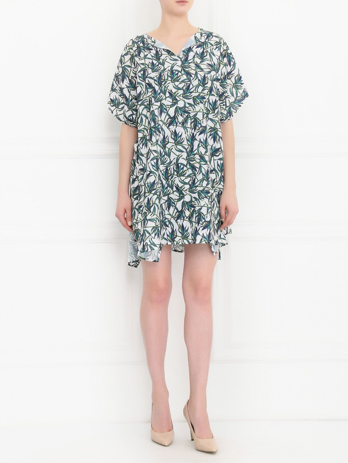 Платье-мини с цветочным узором Eleven Paris  –  Модель Общий вид  – Цвет:  Узор