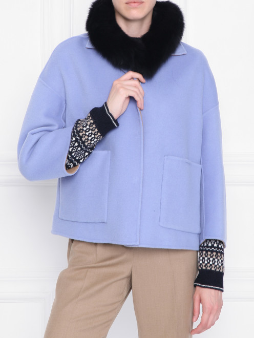 Воротник из меха лисы Max Mara - МодельОбщийВид