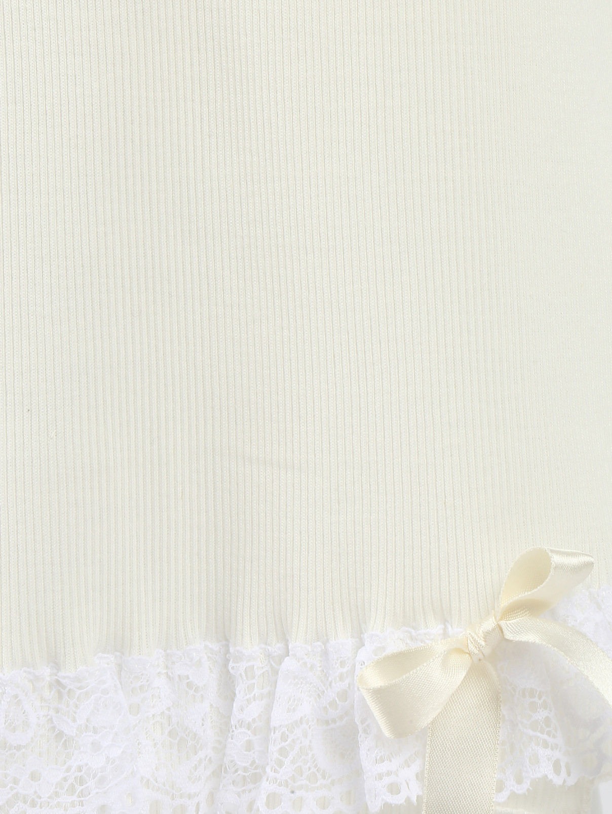 Сорочка трикотажная с отделкой кружевом Giottino  –  Деталь  – Цвет:  Белый