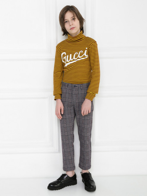 Водолазка из хлопка с принтом Gucci - МодельОбщийВид