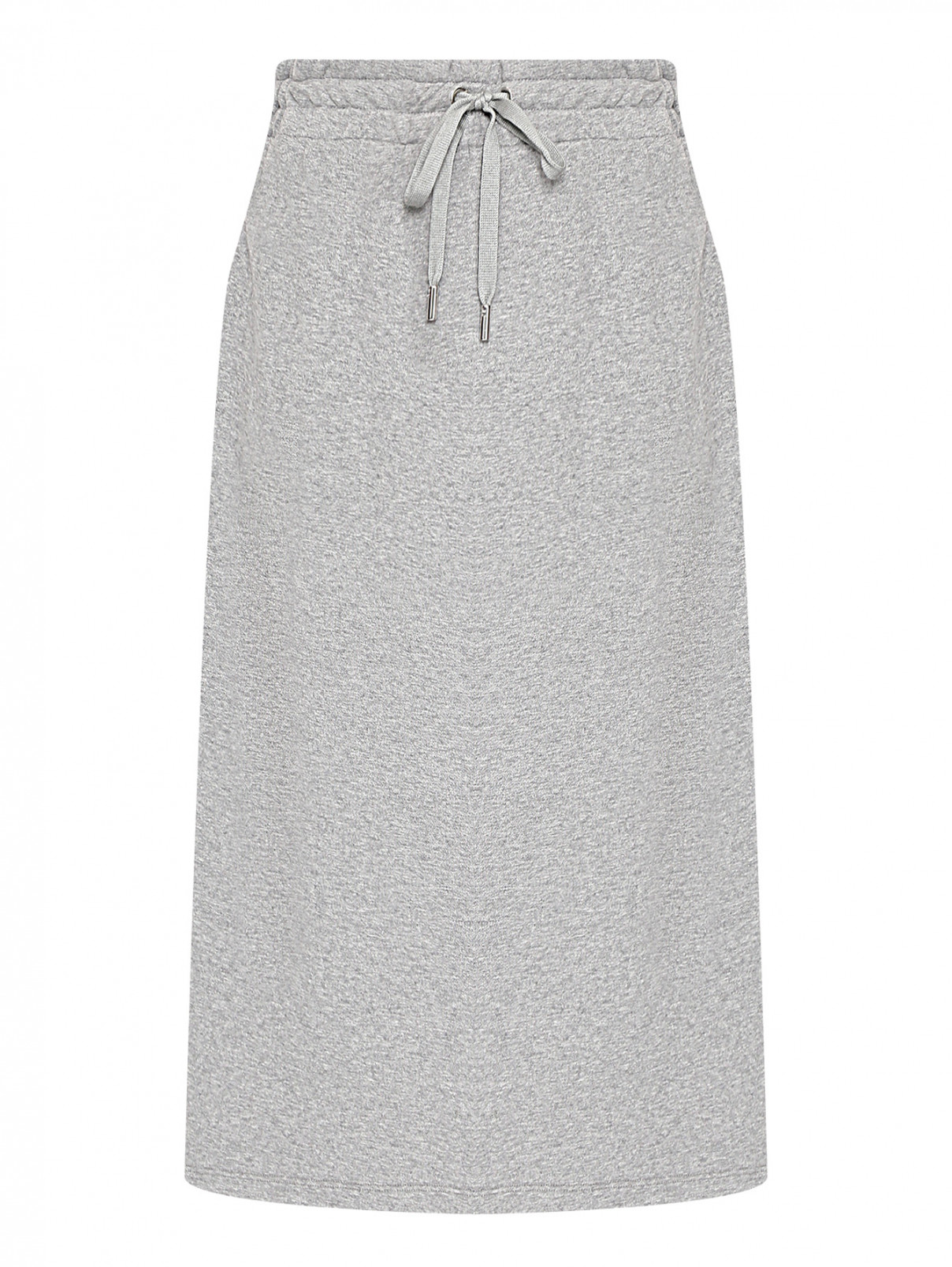 Трикотажная юбка на резинке Weekend Max Mara  –  Общий вид  – Цвет:  Серый