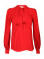 Блуза из смешанного шелка с бантом N21  –  Общий вид
