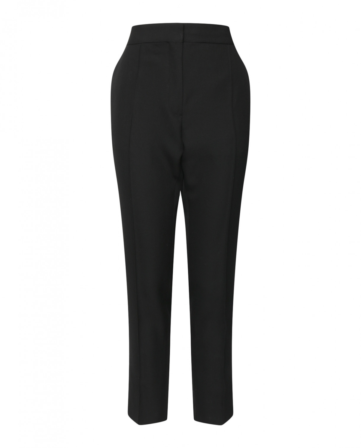 Прямые брюки из шерсти со стрелками Iro  –  Общий вид  – Цвет:  Черный