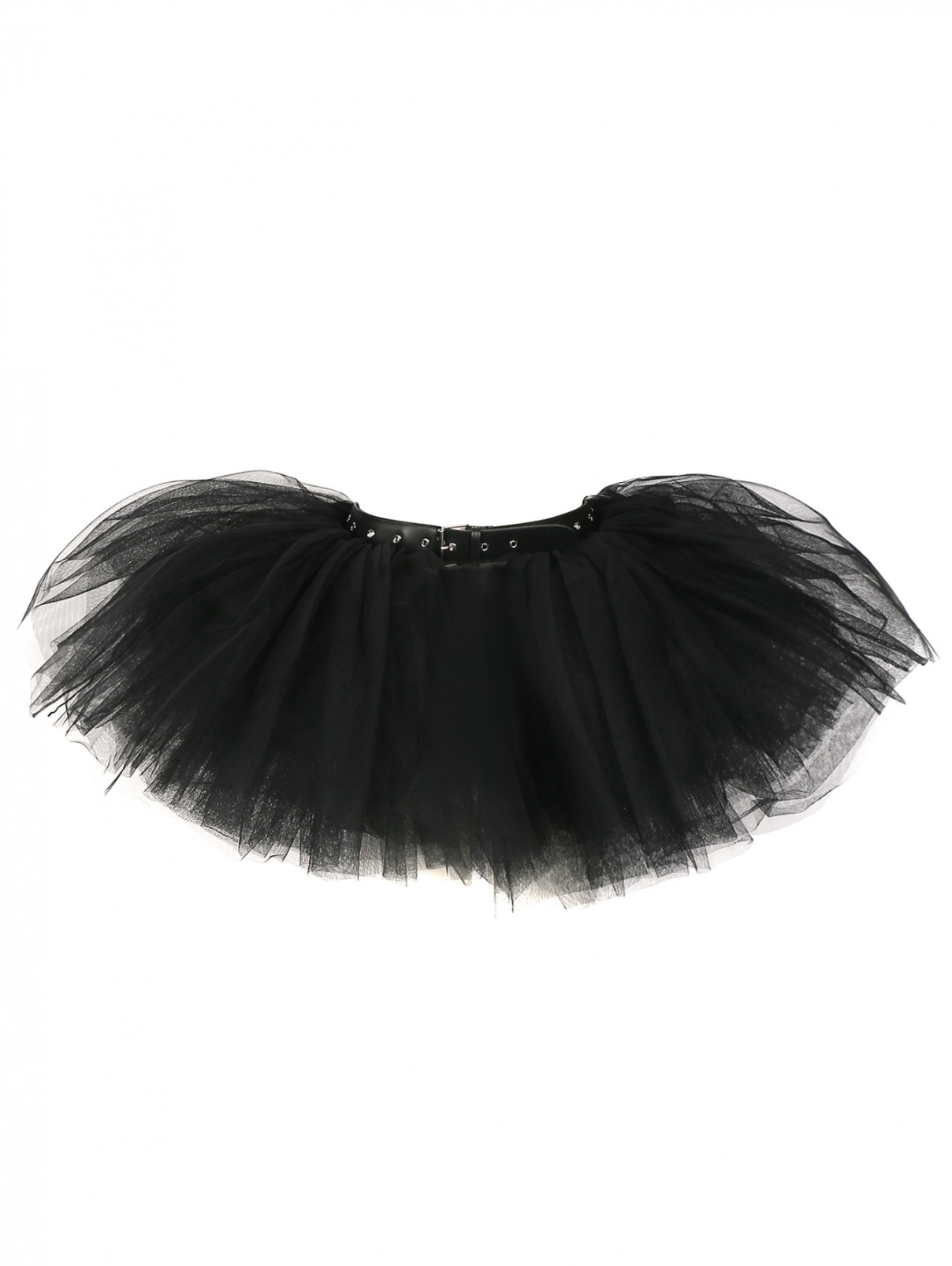 Объемный пояс из сетки Moschino Couture  –  Общий вид  – Цвет:  Черный