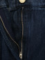 Джинсовые шорты свободного кроя с карманами Alberta Ferretti  –  Деталь